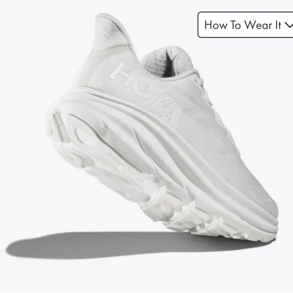 Hoka Clifton 9 size 9 in white - Picture 2 of 11